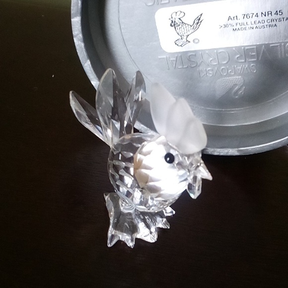 Swarovski rooster vtg # 7674 in original container marked on bottom - Picture 3 of 8